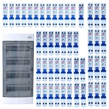 Pachet - Tablou sigurante, Cofret electric aplicat, 48 module, IP 40, Plastic + 12 x Siguranta automata bipolara, 10A + 12 x Siguranta automata bipolara, 16A + 12 x Siguranta automata bipolara, 20A + 12 x Siguranta automata bipolara, 25A Pachet - Tablou sigurante, Cofret electric aplicat, 48 module, IP 40, Plastic + 12 x Siguranta automata bipolara, 10A + 12 x Siguranta automata bipolara, 16A + 12 x Siguranta automata bipolara, 20A + 12 x Siguranta automata bipolara, 25A