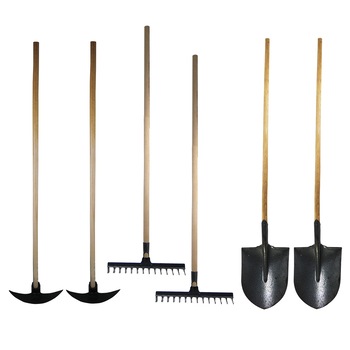 Pachet - 2 x Sapa agricola + 2 x Cazma cu coada + 2 x Grebla cu coada, 14 dinti Pachet - 2 x Sapa agricola + 2 x Cazma cu coada + 2 x Grebla cu coada, 14 dinti