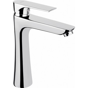 Baterie lavoar, racord flexibil D3/8 - M10x1, cartus ceramic, crom, echipat cu perlator AirMix Baterie lavoar, racord flexibil D3/8 - M10x1, cartus ceramic, crom, echipat cu perlator AirMix