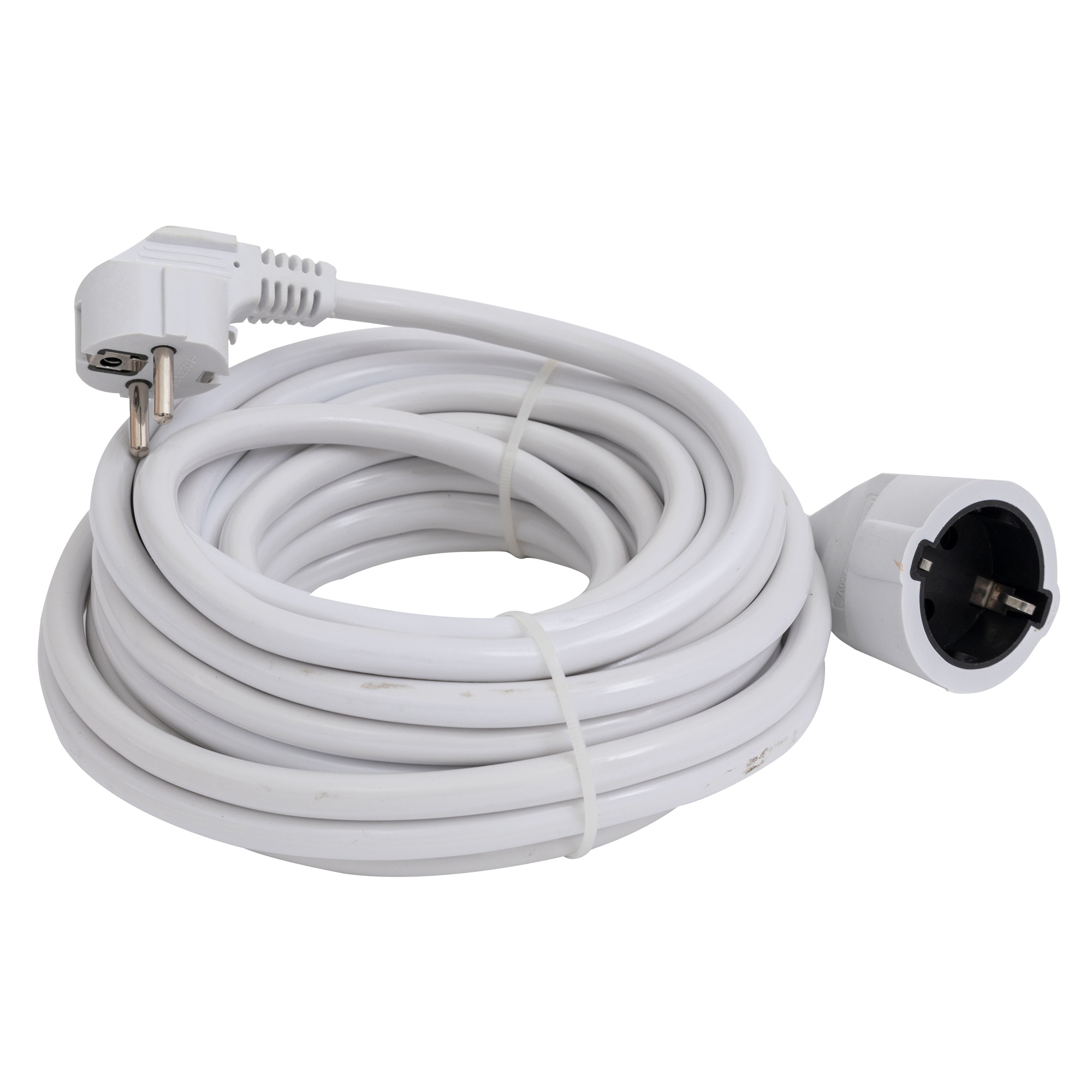 Prelungitor cu fisa si priza tip Schuko, 10m , 3x1.5, fir gros, SVA Alb