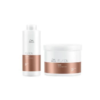 Set Wella Fusion: Sampon 1000ml + Masca tratament 500ml Set Wella Fusion: Sampon 1000ml + Masca tratament 500ml