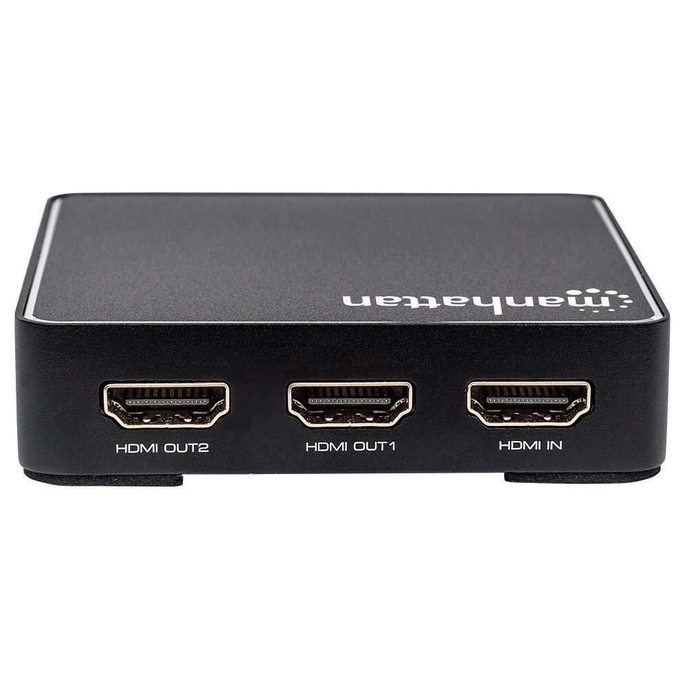 Splitter Manhattan AV HDMI, 1xIN, 2xOUT, 4K, Negru