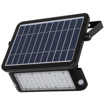 Proiector LED solar, 10W, lumina rece, Hepol Proiector LED solar, 10W, lumina rece, Hepol