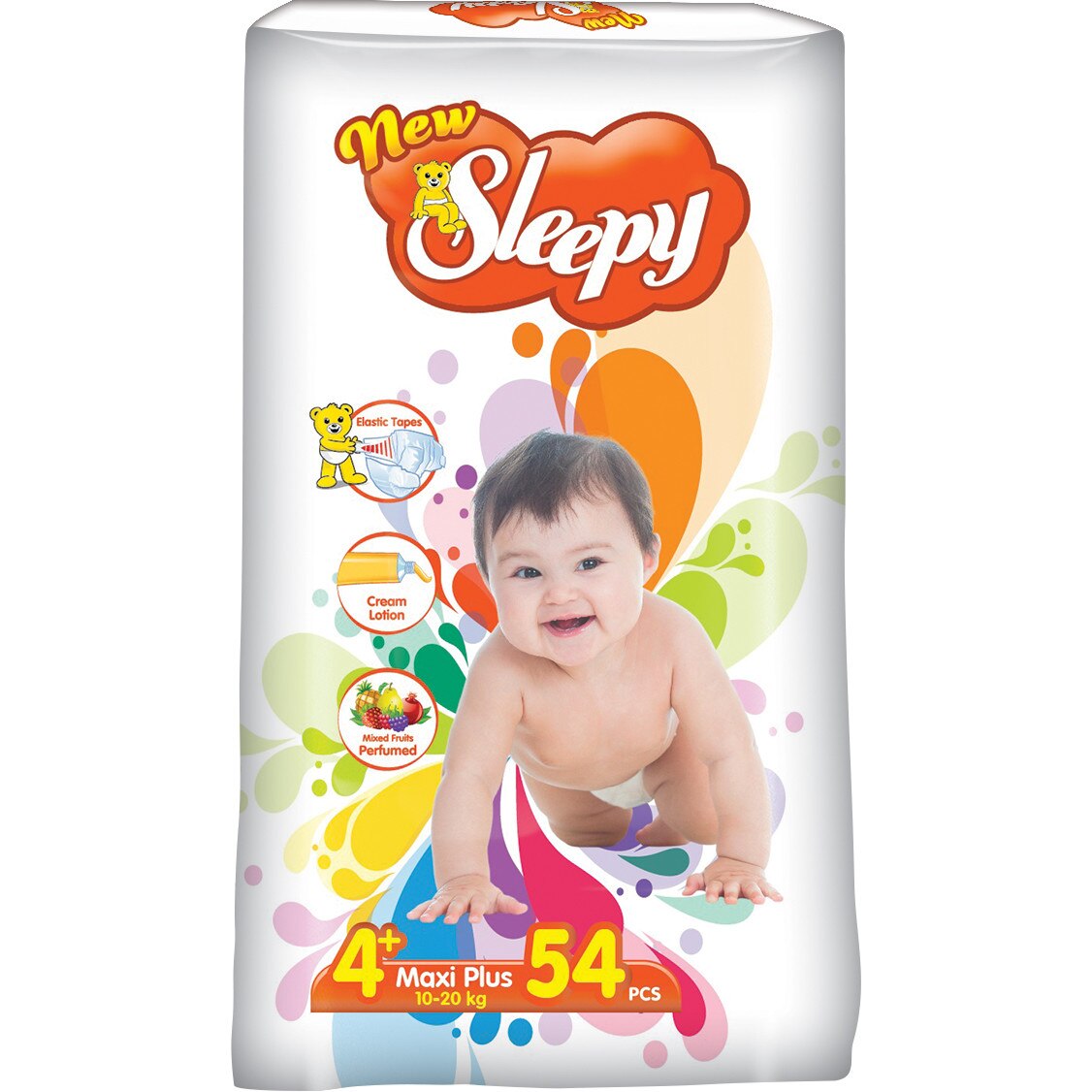 Scutece New SLEEPY Jumbo 4+ Maxi Plus 10-20kg, 54 bucati