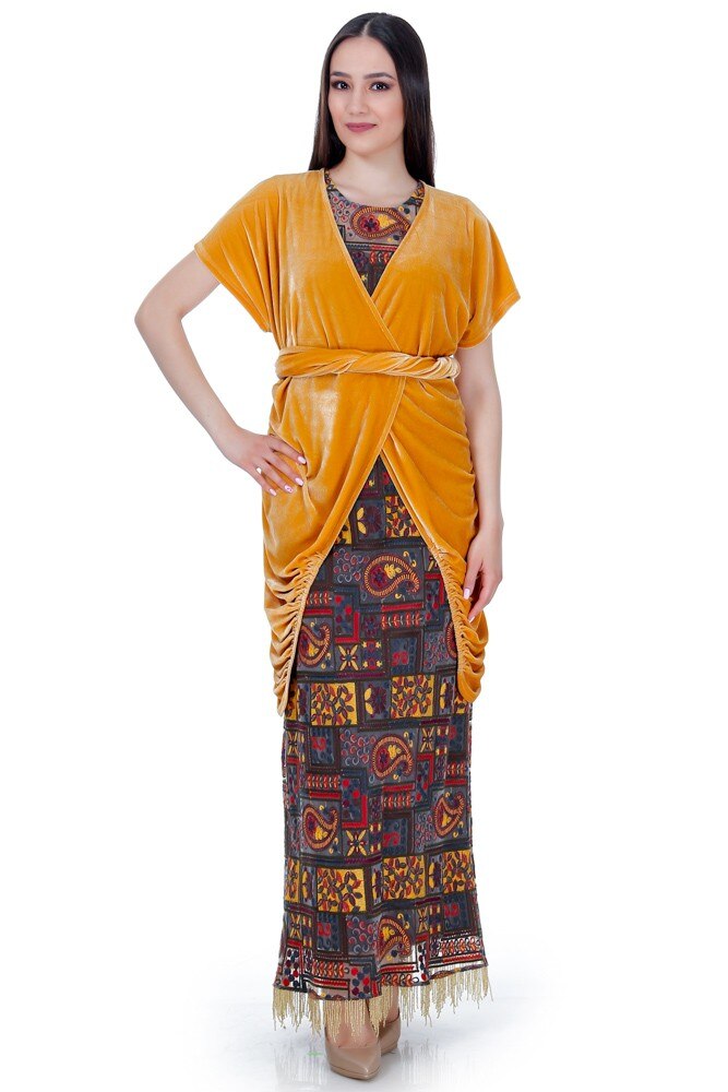 Bluzon galben catifea Liza Panait RM-59E