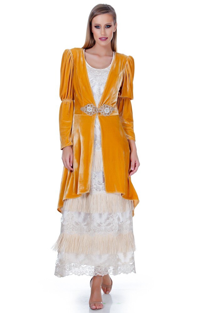 Bluzon galben catifea Liza Panait RM-60E