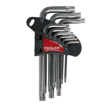 Set chei imbus negative Profiline CR-VA TORX T10-T50 - 9P Set chei imbus negative Profiline CR-VA TORX T10-T50 - 9P