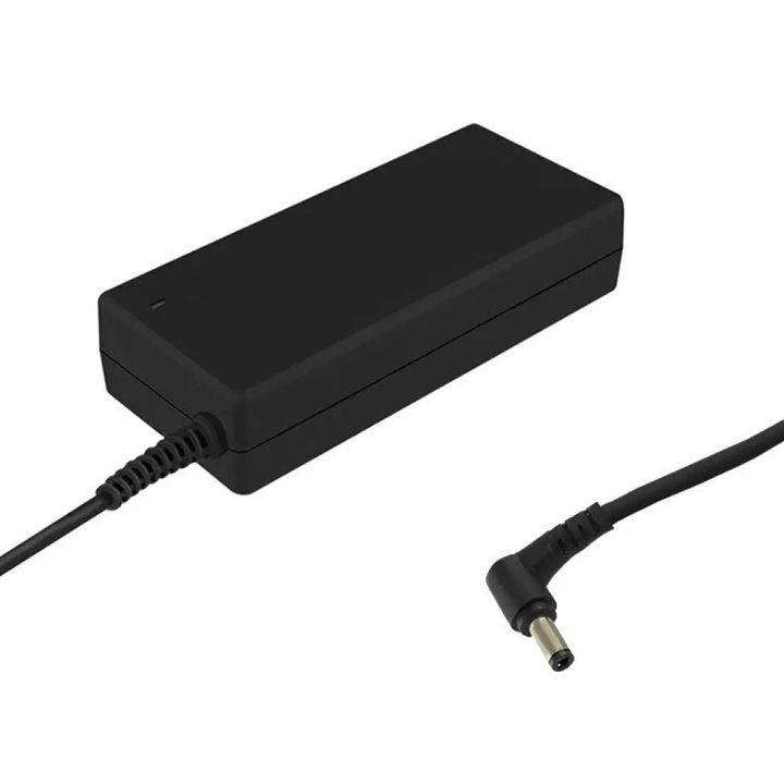 Adaptor Alimentare Laptop Qoltec 50070, Incarcator Universal Notebook 90W 19V 4.74A, Conector 5.5x2.5mm, Include Cablu Alimentare, Solutie Durabila Si Fiabila Pentru O Performanta Optima, Negru