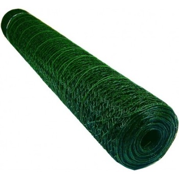 Plasa rabitz zincata ,plastifiata 1,0 X 10 metri - 1'' (25 mm) X 1.0 mm,greutate 2,88 kg Plasa rabitz zincata ,plastifiata 1,0 X 10 metri - 1'' (25 mm) X 1.0 mm,greutate 2,88 kg