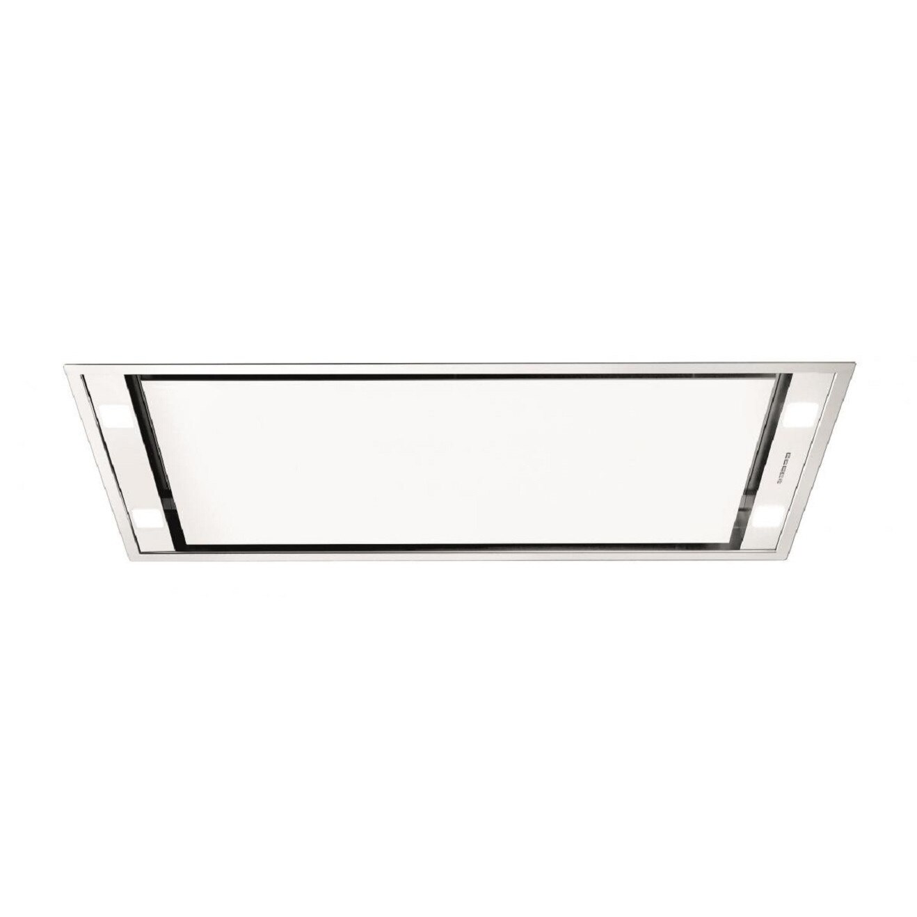 Pachet hota de plafon FALMEC STELLA WHITE L=90 cm si motor de exterior 1500 mc/h, Aspiratie perimetrala, Dynamic LED Light, Telecomanda