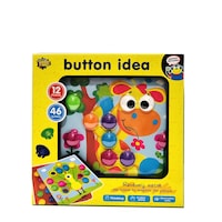 Joc creativ mozaic Button Idea, 12 cartonase, 46 de butoni, Toyska