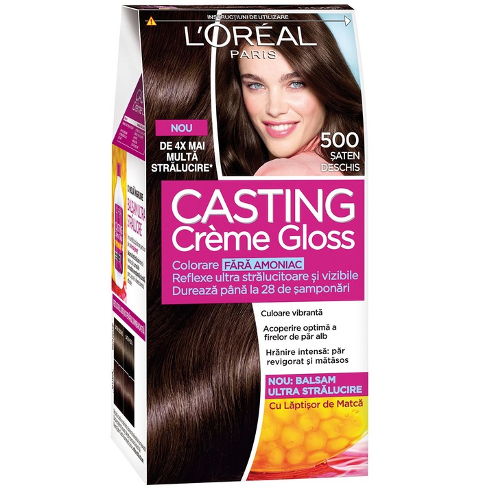 Боя за коса L'Oreal Paris Casting Creme Gloss 500 Medium Brown, 180 мл