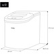 Masina de facut cuburi de gheata H.Koenig KB12, capacitate 12kg gheata, 2 marimi cuburi de gheata, indicator nivel apa, ecran LED, silentios, carcasa din inox, capac transparent, negru
