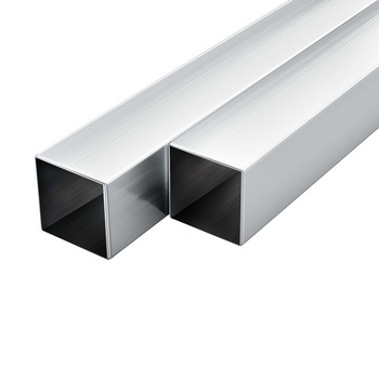 Set 6 baghete/tuburi metalice sectiune patrata, vidaXL, Aluminiu, 30 x 30 x 2 mm, V2A, 100 cm, Argintiu Set 6 baghete/tuburi metalice sectiune patrata, vidaXL, Aluminiu, 30 x 30 x 2 mm, V2A, 100 cm, Argintiu