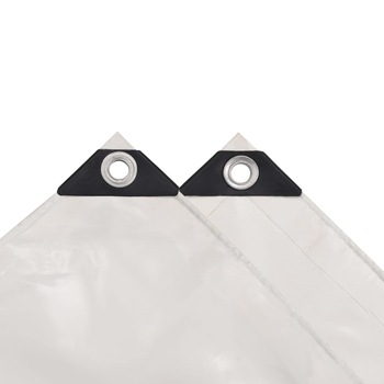 Prelata cu inele, vidaXL, Panza cu strat protectie PVC, 650 g/m², 4 x 4 m, Alb Prelata cu inele, vidaXL, Panza cu strat protectie PVC, 650 g/m², 4 x 4 m, Alb