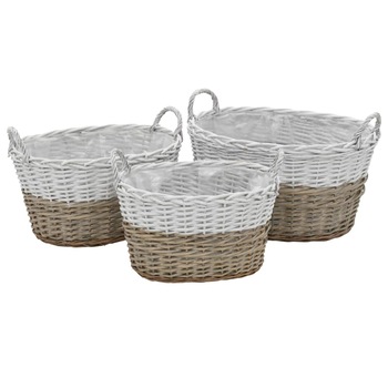 Set 3 jardiniere, vidaXL, Rachita, 48,5/39 x 38 cm, Maro Set 3 jardiniere, vidaXL, Rachita, 48,5/39 x 38 cm, Maro