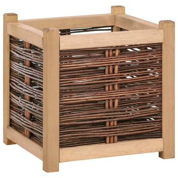 Jardiniera de gradina, vidaXL, Lemn masiv de pin, 40 x 40 x 40 cm, Maro Jardiniera de gradina, vidaXL, Lemn masiv de pin, 40 x 40 x 40 cm, Maro