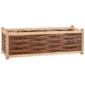 Jardiniera de gradina, vidaXL, Lemn masiv de pin, 120 x 40 x 40 cm, Maro Jardiniera de gradina, vidaXL, Lemn masiv de pin, 120 x 40 x 40 cm, Maro