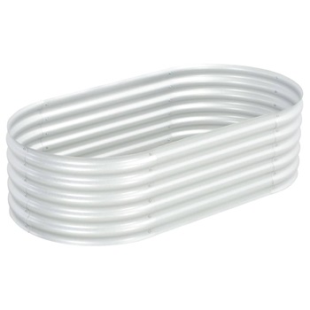 Jardiniera de gradina, vidaXL, Otel galvanizat, 160 x 80 x 44 cm, Argintiu Jardiniera de gradina, vidaXL, Otel galvanizat, 160 x 80 x 44 cm, Argintiu