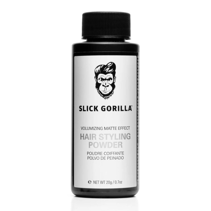 Pudra de par pentru Volum, Slick Gorilla, cu Efect de Matifiere si Control al Luciului, Hair Styling Powder, 20g