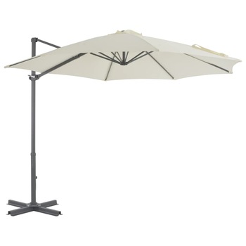 Umbrela de gradina, vidaXL, Otel, 3 x 2,38 m, Bej Umbrela de gradina, vidaXL, Otel, 3 x 2,38 m, Bej