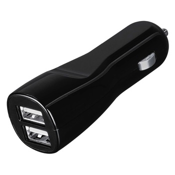 Incarcator auto universal EVO Hama cu 2 porturi USB si functie auto-detect Incarcator auto universal EVO Hama cu 2 porturi USB si functie auto-detect