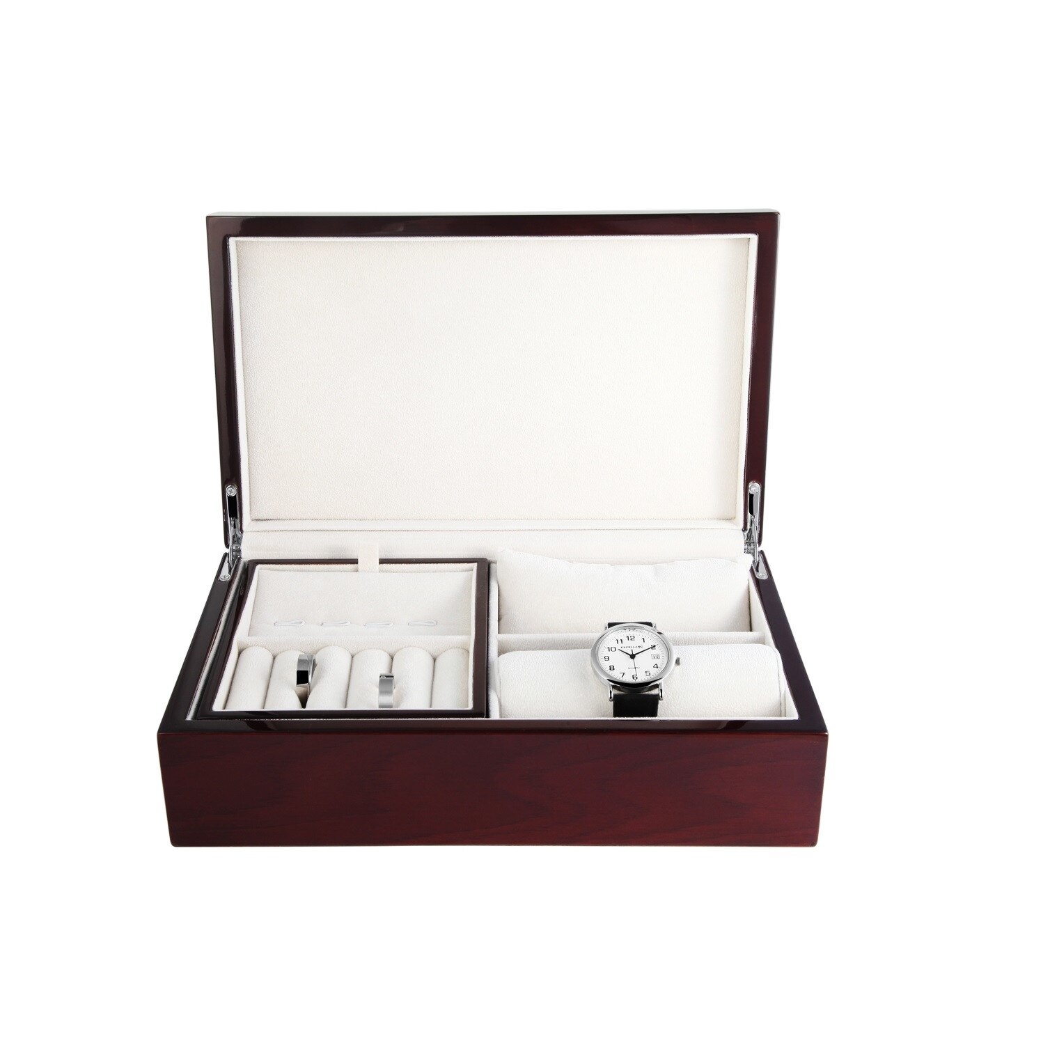 Cutie ceasuri, Excellanc, Ultimate , etui depozitare cu compartimente pentru 6 ceasuri , bijuterii , coliere