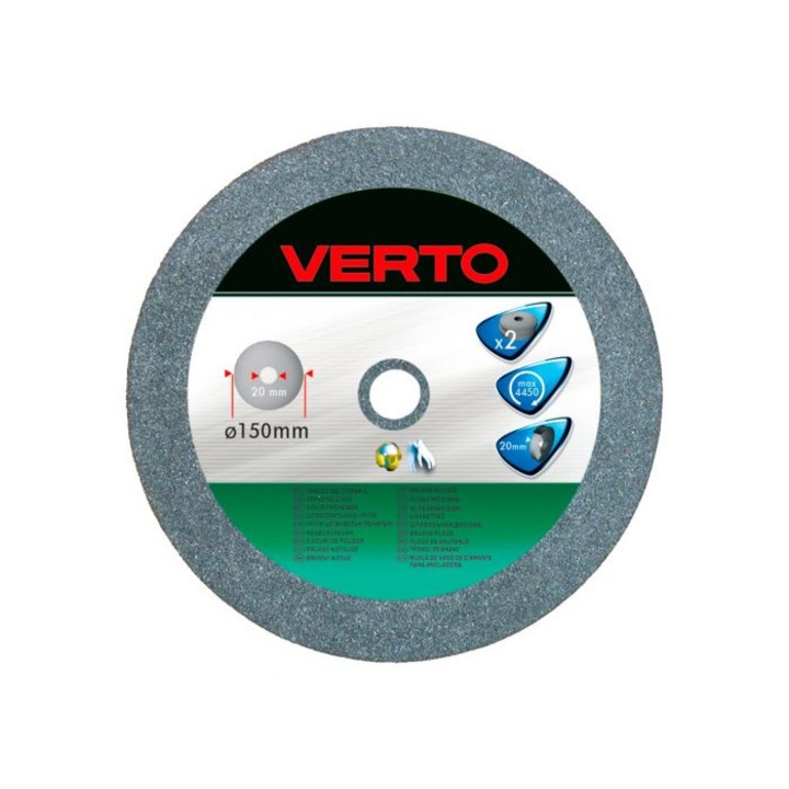 Discuri pentru polizor de banc - 150x20x12,7mm, max.4455 rpm., 2 buc, set 61H605