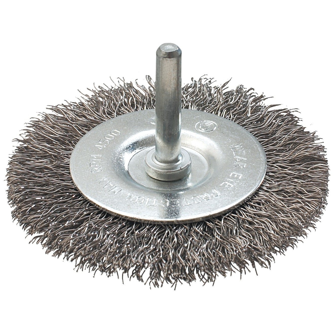 Perie disc, sarma ondulata din otel inoxidabil, 75x6.25, prindere cu ax, 57H602, Graphite