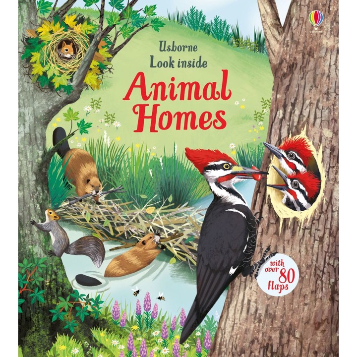 Carte "Look inside animal homes", 5 ani+, Usborne