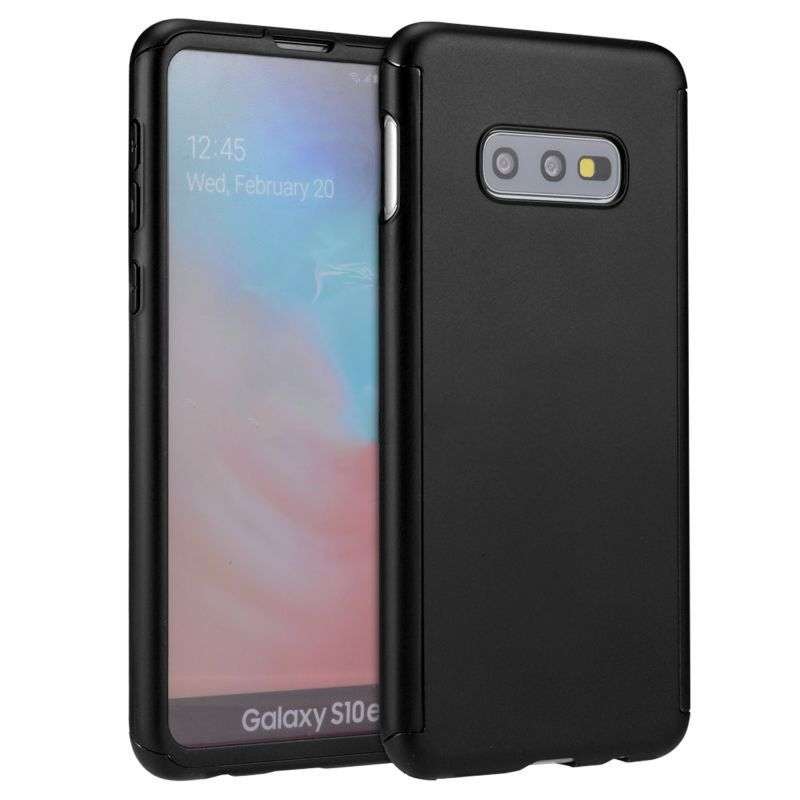 Husa Samsung Galaxy S10e Full Cover 360 Negru + Folie de protectie