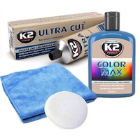 set corector pentru zgarieturi auto de suprafata pasta corectoare  polish vopsea albastra  burete cu laveta microfibre imagen 24_0_
0