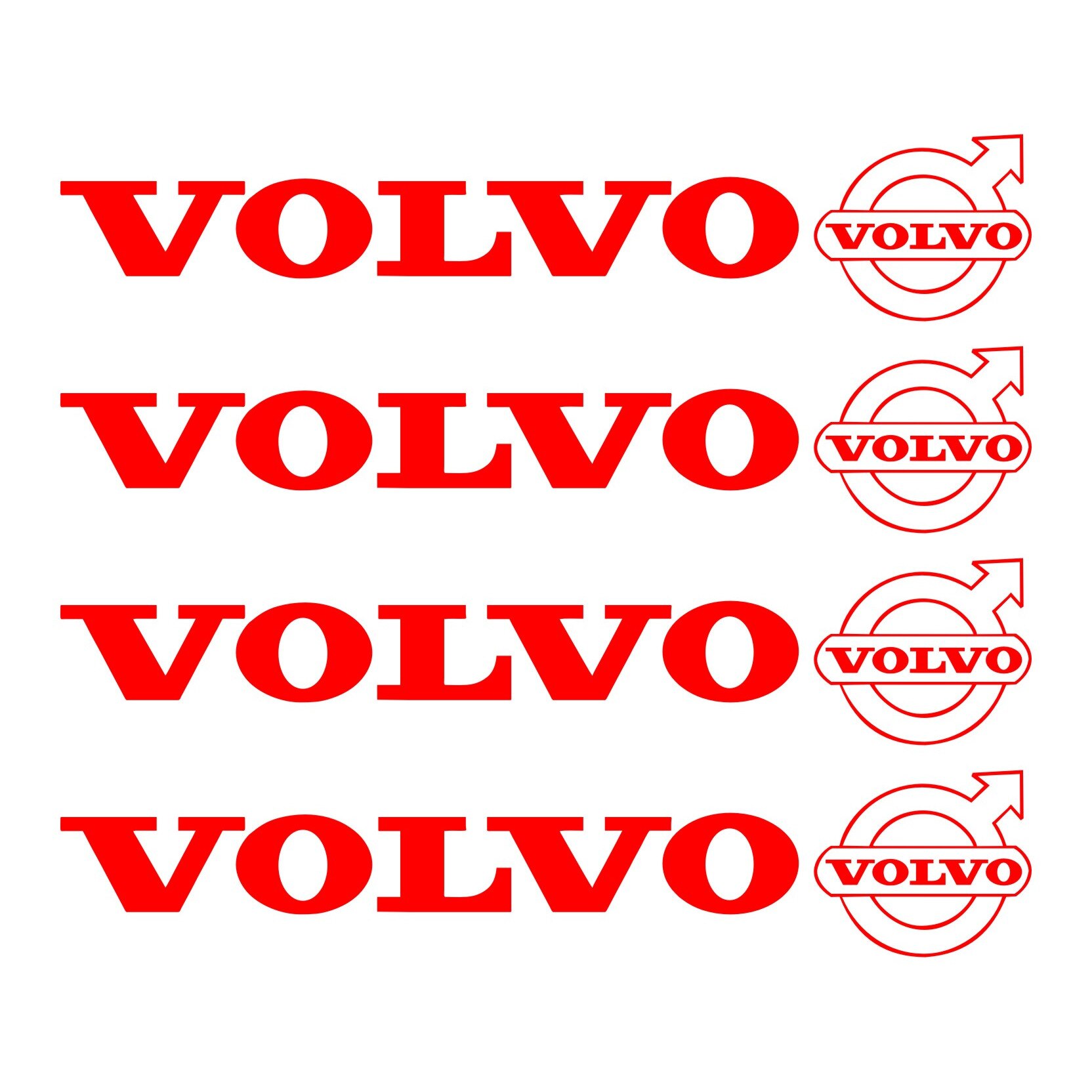Set stickere manere Volvo, sticker decorativ, culoare rosie