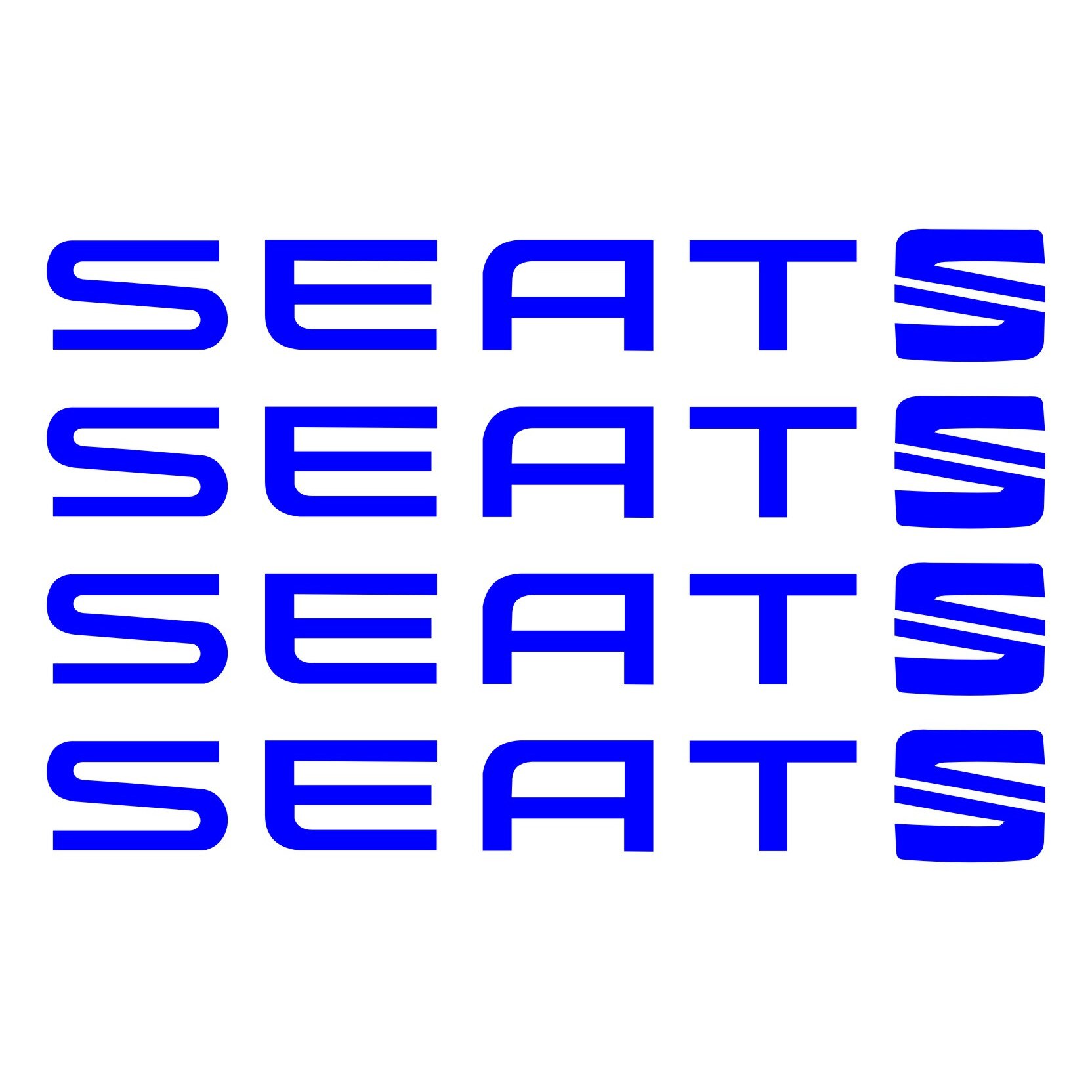Set stickere manere Seat, sticker decorativ, culoare albastra