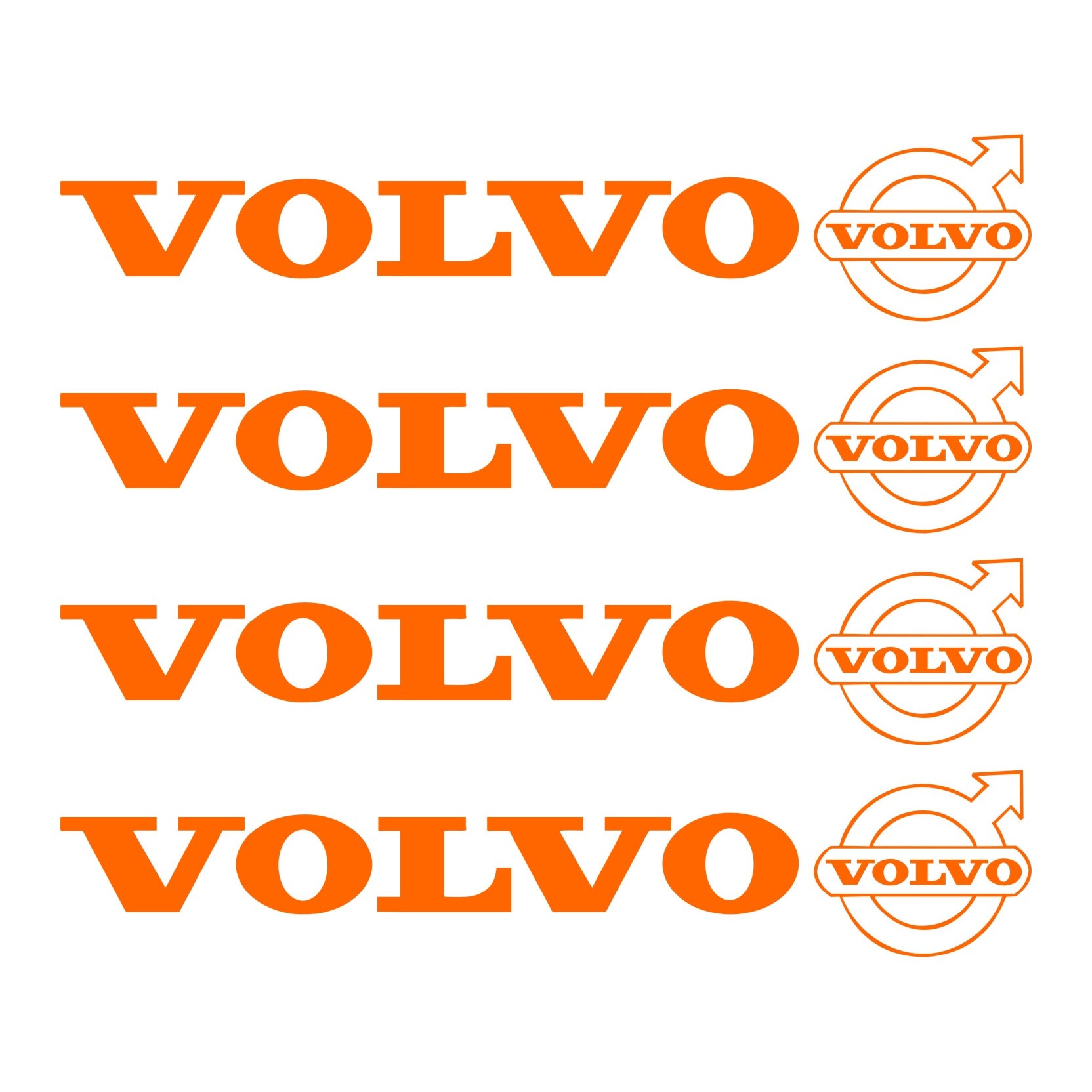 Set stickere manere Volvo, sticker decorativ, culoare portocalie