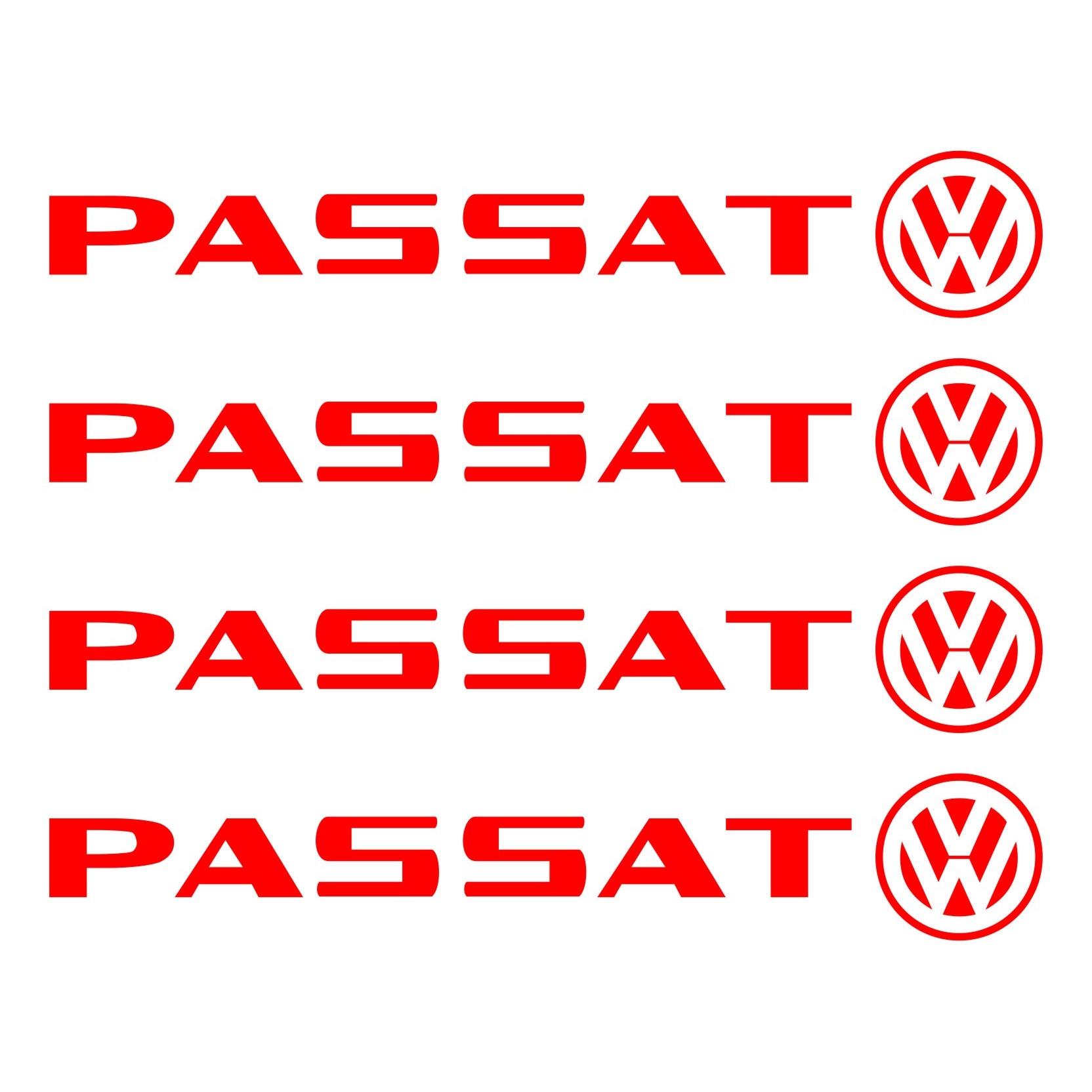 Set stickere manere Passat, sticker decorativ, culoare rosie