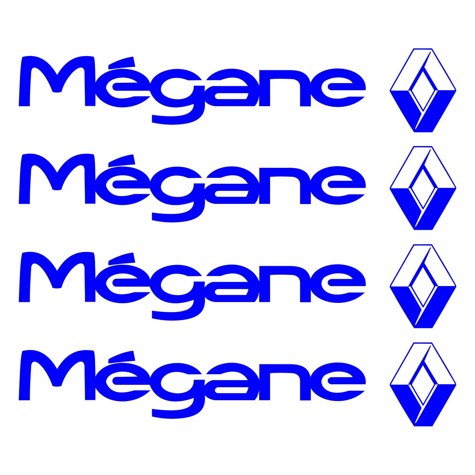 Set stickere manere Megane, sticker decorativ, culoare albastra