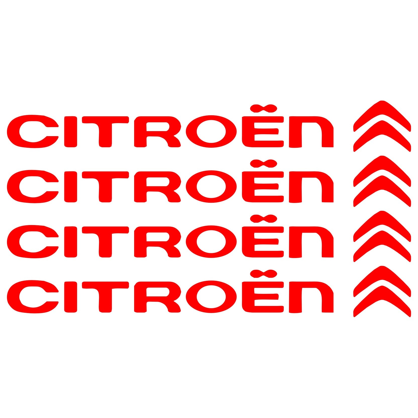 Set stickere manere Citroen, sticker decorativ, culoare rosie