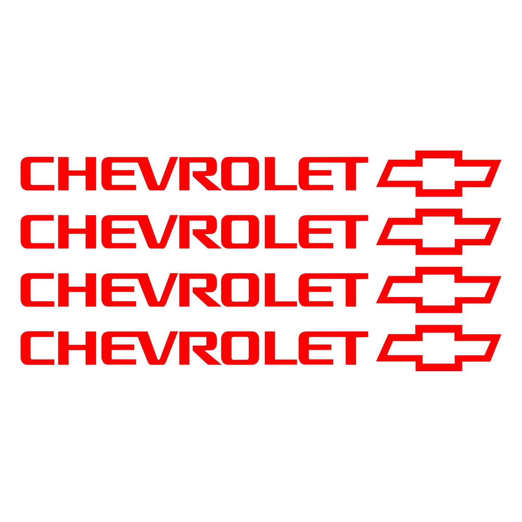 Set stickere manere Chevrolet, sticker decorativ, culoare rosie