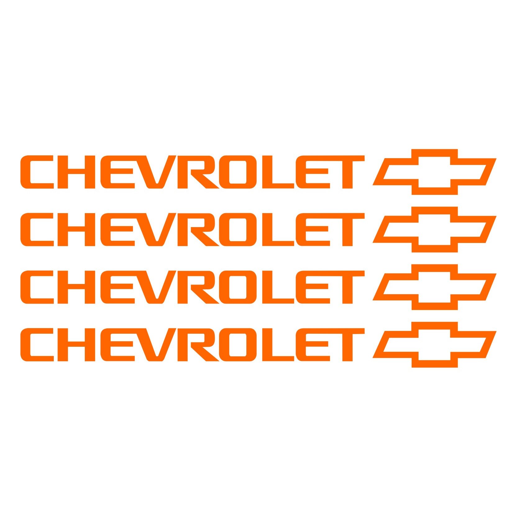 Set stickere manere Chevrolet, sticker decorativ, culoare portocalie