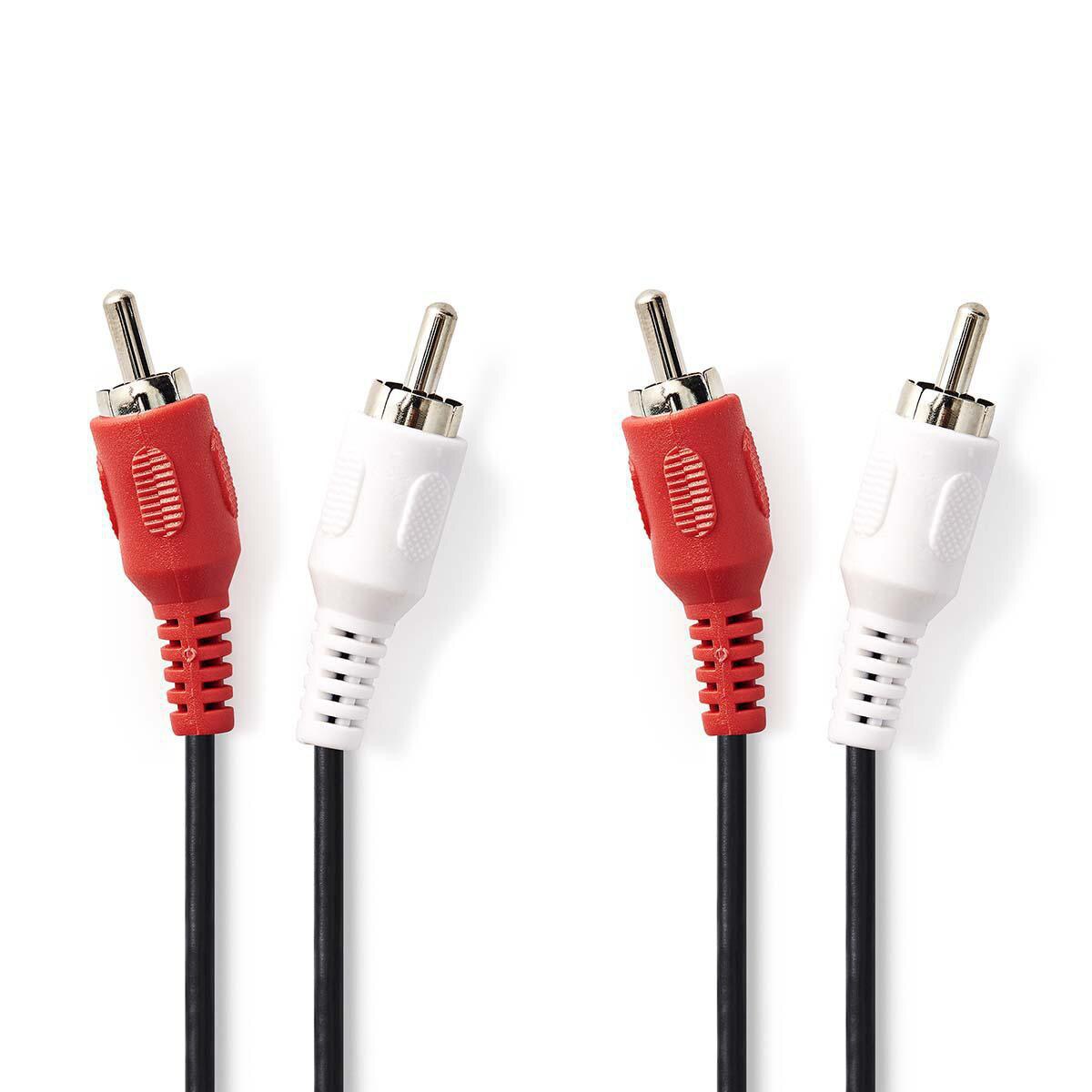Cablu Audio Stereo Nedis 2x RCA tata - 2x RCA tata 1.5m negru