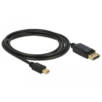 Cablu mini Displayport 1.2 la Displayport 4K tata-tata 2 m, Delock - 82438 Cablu mini Displayport 1.2 la Displayport 4K tata-tata 2 m, Delock - 82438