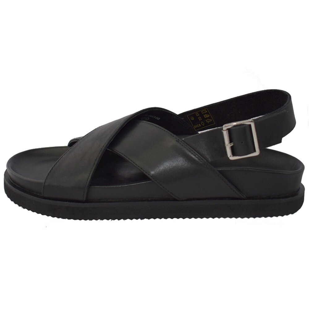 Sandale barbati, din piele naturala, marca KicKers, 694360-60-01-134, negru, Negru, 45