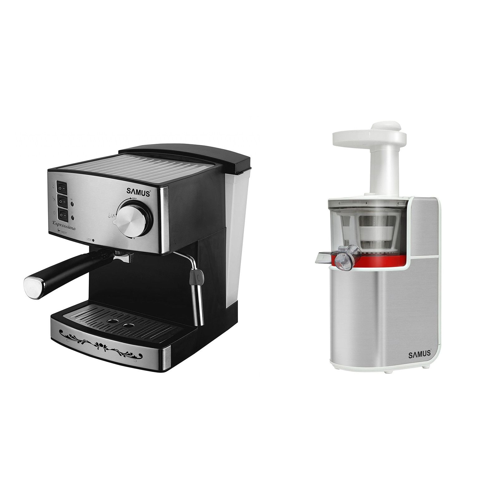 Pachet Mic Dejun Storcator Samus Slowstar Juicer, Espressor Samus Espressimo