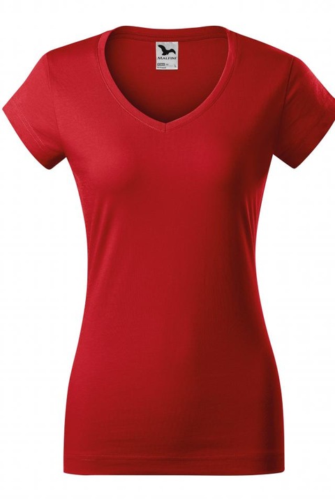 Tricou pentru dama Fit V-neck, Rosu