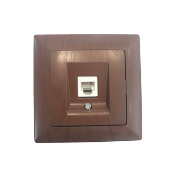 Priza telefon Visage wenge, incastrat Priza telefon Visage wenge, incastrat