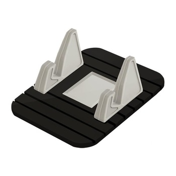 Suport antialunecare pentru birou , Qoltec , 73 mm , negru cu alb Suport antialunecare pentru birou , Qoltec , 73 mm , negru cu alb