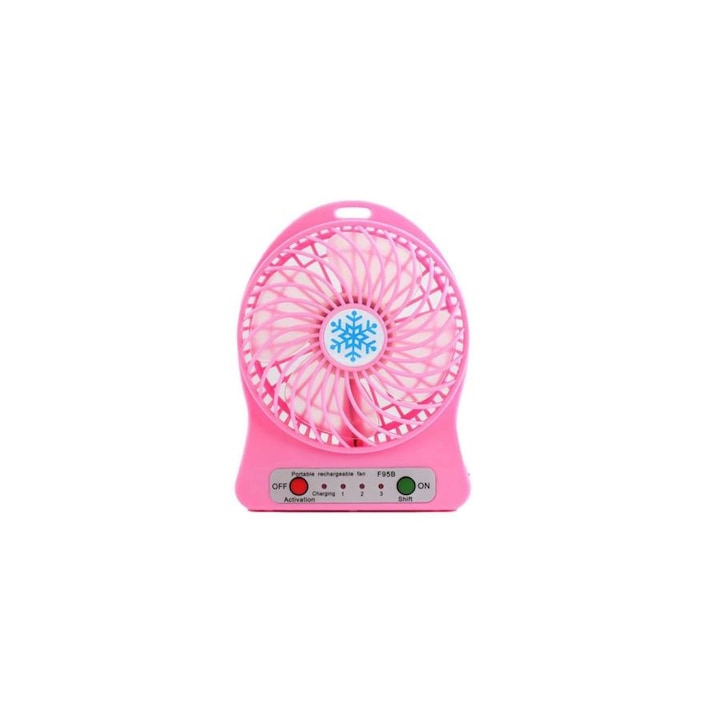 Akkumulátoros mini ventilátor - pink