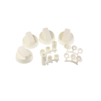 Buton aragaz universal set 4 buc, culoare alb Buton aragaz universal set 4 buc, culoare alb