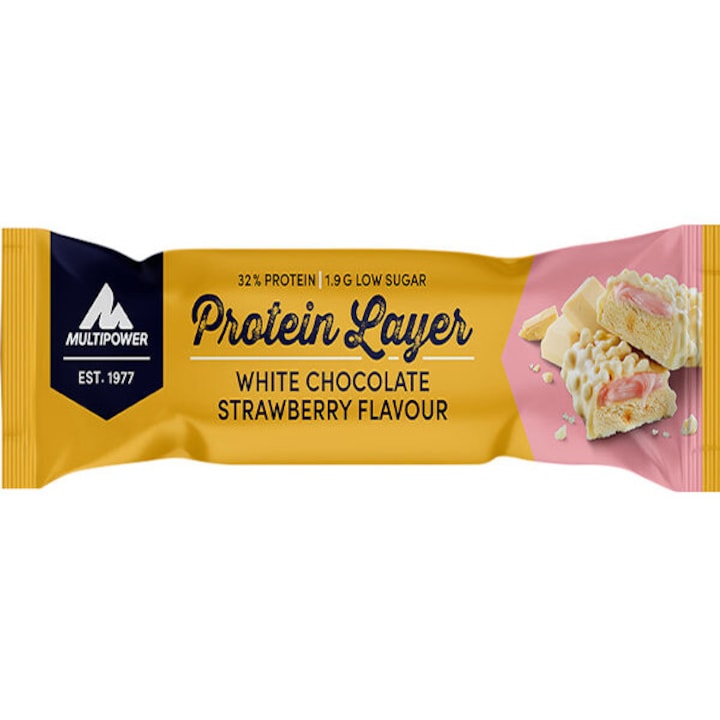 Протеинов бар Baton Protein Layer 50g Multipower - Бяла ягода